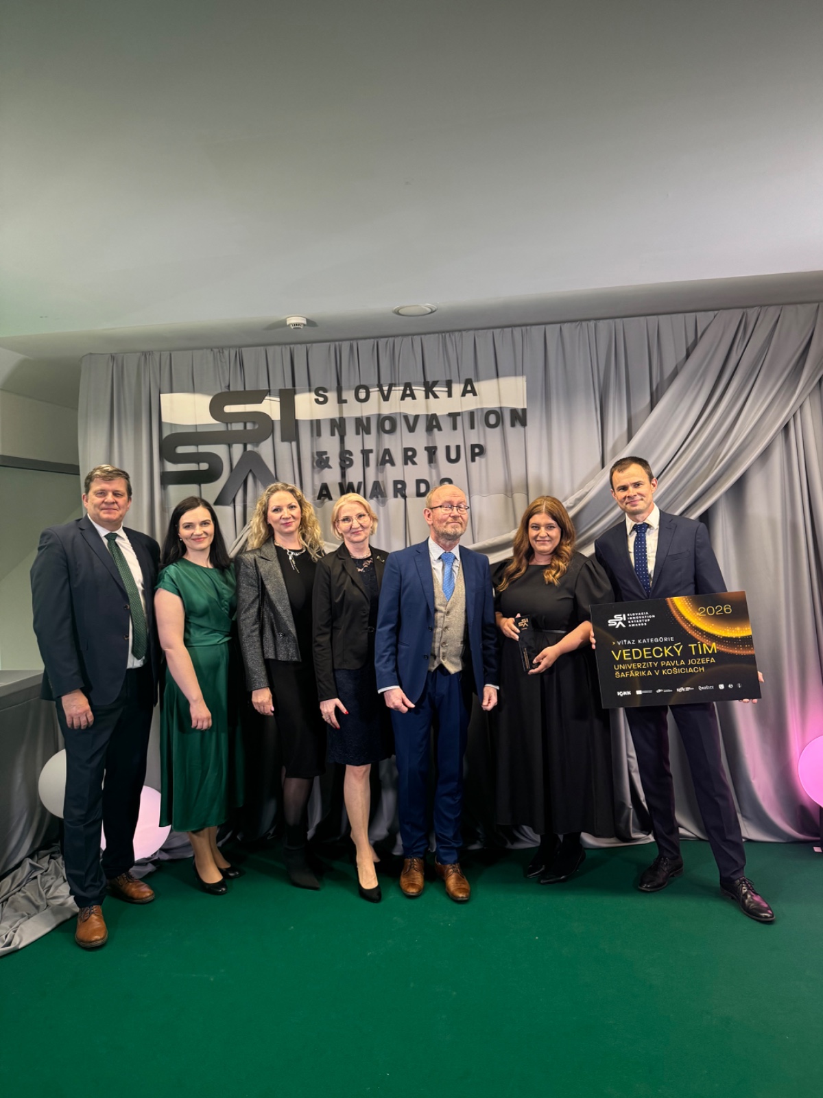 Výskumný tím UPJŠ ocenený na Slovakia Innovation and Startup Awards 2026